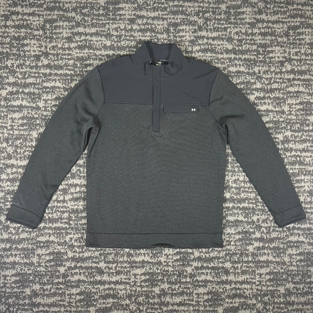 Under Armour Storm Golf 1/4 Zip Snap Fleece Pullover Gray Mens Medium‎ 1382920